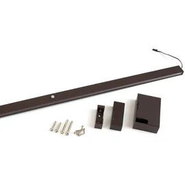 Emuca Garderobenstange Mit Led-licht Castor, Mit Abnehmbare Batterie Und Bewegungssensor, L558mm, Kunststoff Und Aluminium, Mokka Metallic - Emuca