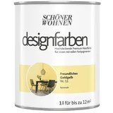 SCHÖNER WOHNEN-Farbe Wandfarbe Designfarbe  (Freundliches Goldgelb, 1 l, Matt, Konservierungsmittelfrei)