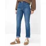 Brax Damen Five-Pocket-Hose Style MARY USED REGULAR BLUE, denim blau, Gr. 46L