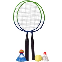 Best Sporting Mini Badminton Set 2 Schläger inklusive Federball, Softball und Schaumstoff-Federball)