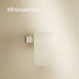 Designfabrik Hamburg Toilettenpapierhalter Silber, Metall, Rechteckig, 17x4x8 cm, Badaccessoires