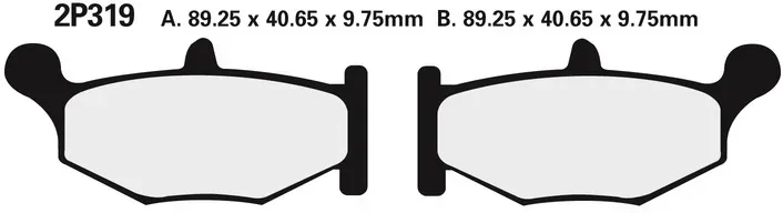 NISSIN Halbmetallische Straßenbremsbeläge - 2P-319NS
