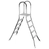 myPOOL Poolleiter Edelstahl weiß 120 cm