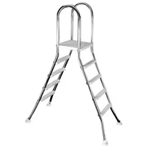 myPOOL Poolleiter Edelstahl weiß 120 cm