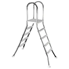 myPOOL Poolleiter Edelstahl weiß 120 cm