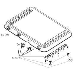 Dometic Glas komplett mit Anbauteilen für Heki und Heki4 Plus