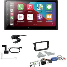 EHO Pioneer SPH-DA160DAB 2-DIN Autoradio CarPlay Android Auto Bluetooth DAB USB passend für Volkswagen VW T5 Transporter 2003-2015 runde Ecken, ...
