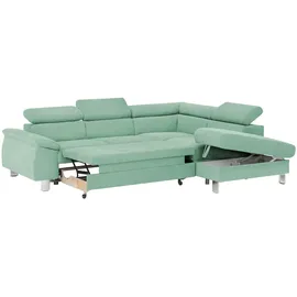 Uno Ecksofa Micky ¦ türkis/petrol ¦ Maße (cm): B: H: 72 T: 249.0