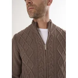 Felix Hardy Strickjacke mit durchgehendem Reißverschluss Braun XL