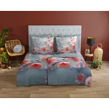 Muller Textil Sartre Blumen Grau 135 x 200 cm + 2 x 80 x 80 cm