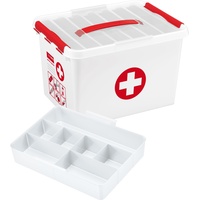 SUNWARE q-line Erste-Hilfe-Box 22,0 l weiß/rot 40,0 x 30,0