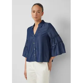 s.Oliver Lyocell-Bluse mit ausgestellten 3/4-Ärmeln Blau 42