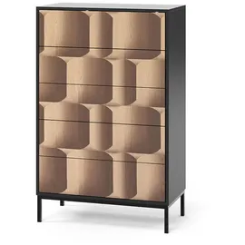 Vicco Eliza 76 x 120 cm Schwarz/Eiche