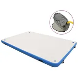 vidaXL Aufblasbare Schwimmmatte Blau und Weiß 300x300x15 cm