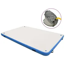 vidaXL Aufblasbare Schwimmmatte Blau und Weiß 300x300x15 cm