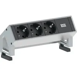 Bachmann DESK2 3xCEE7/3 Strom 0,2m GST18 Inox lack