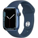 Apple Watch Series 7 GPS 41 mm Aluminiumgehäuse blau, Sportarmband abyssblau