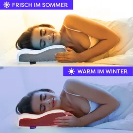 Wolkenfeld Orthopädisches Kissen 80 x 40 cm Weiß