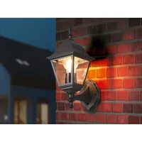 MeineWunschleuchte LED Außenwandleuchte, Wandlaterne stehend Fassadenbeleuchtung Hauswand Höhe 34cm