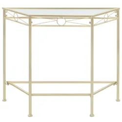 vidaXL Beistelltisch Vintage-Stil Metall 87x34x73 cm Gold