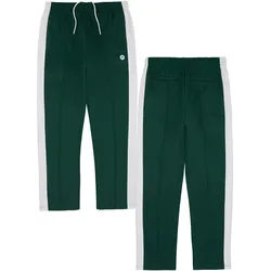 Trainingshose CONVERSE "MEN'S CONVERSE RETRO TRACK PANTS", Herren, Gr. L, N-Gr, grün (grün envy), Web, Obermaterial: 97% Baumwolle, 3% Polyester, unifarben, sportlich, Hosen
