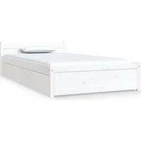 VidaXL Bett mit Schubladen Weiß 100x200 cm