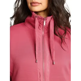 Tom Tailor Damen Boxy Fit Scuba Sweatjacke, rot, Uni, Gr. M