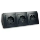 McPower Mehrfachsteckdose Flair 0,15 m Schwarz 3 St.