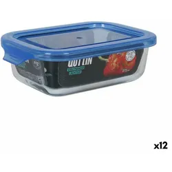 Rechteckige Lunchbox mit Deckel Quttin Blau rechteckig 14,5 x 11 x 5 cm (12 Stück)