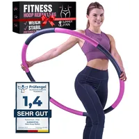 SummerFan Hula Hoop Reifen für Anfänger ohne Wellen und Noppen [1kg bis 1,5kg, 75-100 cm, 6-8 Segmente] - Hullahub Fitness Sport für Erwachsene zum abnehmen