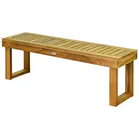 Costway - Sitzbank Massivholz bis 360kg, Gartenmöbel Gartenbank, Esszimmerbank