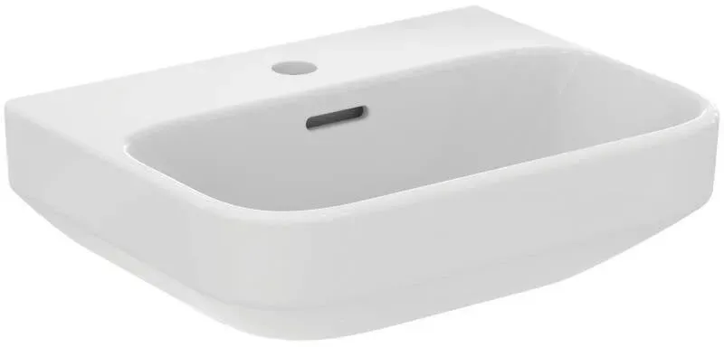 Handwaschbecken derby V3 45x35cm weiss mit HL und ÜL Pfl.tectPl VIGOUR — 500x350