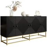 modfu Kommode 160 x 75,5 x 38 cm Schwarz