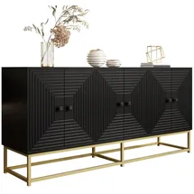 modfu Kommode 160 x 75,5 x 38 cm Schwarz