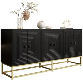 modfu Kommode 160 x 75,5 x 38 cm Schwarz
