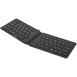 Targus Antimicrobial Folding Ergo Keyboard schwarz, Bluetooth, UK (AKF003UK)