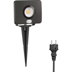 ledscom.de LED Gartenstrahler Wega mit Erdspieß für außen mit Bewegungsmelder, schwarz 10,837W 944lm warm-weiß