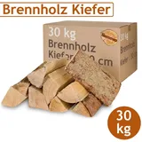 Flameup - Kiefer Brennholz Kaminholz 30 kg Holz Für Ofen und Kamin Kaminofen Feuerschale Grill Feuerholz 30 cm Holzscheite Wood Kammergetrocknet