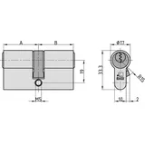 BASI 5000-1010 Profil-Doppelzylinder 40/40 mm