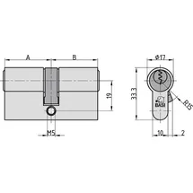 BASI 5000-1010 Profil-Doppelzylinder 40/40 mm