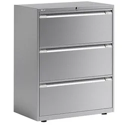 BISLEY Essentials Hängeregistraturschrank silber 3 Schubladen 80,0 x 47,0 x 100,0 cm