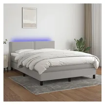 vidaXL Boxspringbett 140 x 200 cm Hellgrau