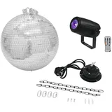 Eurolite LED Discokugel-Set mit Motor, mit LED-Beleuchtung 30 cm