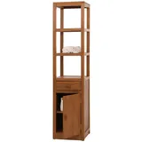 MCW MCW, Regal, Braun, Holz, 40x180x40 cm, Badezimmer, Badezimmerschränke, Hochschränke