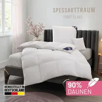 SPESSARTTRAUM Daunenbettdecke SPESSARTTRAUM "First Class", weiß, B:135cm L:200cm, Bezug: 100% Baumwolle. Füllung: 90% Daunen, 10% Federn, Bettdecken, 5 Wärmeklassen & 6 Größen, Bestseller