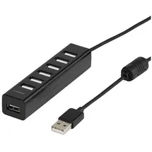 Vivanco 7 Port USB 2.0 HUB, 7-port aktiv, inkl. Netzteil (36661)