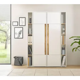 furn.design Center Aktenschrank 140 x 40 x 200 cm weiß