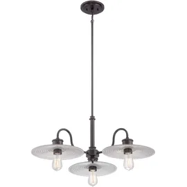 Elstead Lighting Kronleuchter Deckenlampe Hängelampe Bronze D 76,2 cm 3 Flammig Esszimmerlampe