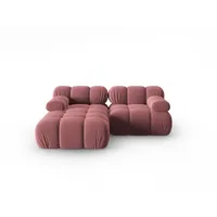 Micadoni Ecksofa Bellis, modular 3-Sitzer rosa