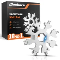 Hinshark Geschenke für Männer, 18 in 1 Schneeflocken MultiTool, Männergeschenke, Geschenke für Papa, Geburtstagsgeschenk Gadgets Weihnachtsgeschenke Adventskalender Füllung für Männer